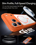 ESR Frosted Orange iPhone 18 Pro Magsafe Slim Phone Case Slim Profile, Full-Speed Charging