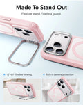 Frosted Bubblegum Pink iPhone 18 Pro Magsafe Slim Phone Case with Stand Made To Stand Out