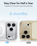 ESR Frosted Deep Burgundy Blue iPhone 18 Pro Magsafe Slim Phone Case with Stand Stay Clear for Half a Year