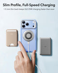 ESR Frosted Misty Blue iPhone 18 Pro Magsafe Slim Phone Case with Stand Slim Profile, Full-Speed Charging