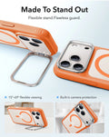 ESR Frosted Orange iPhone 18 Pro Magsafe Slim Phone Case with Stand Made To Stand Out