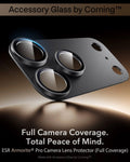 ESR Black iPhone 18 Pro Max Corning Glass Camera Lens Protector Full Camera Coverage.  Total Peace of Mind.