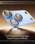 ESR Misty Blue iPhone 18 Pro Max Corning Glass Camera Lens Protector Full Camera Coverage.  Total Peace of Mind.