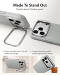 ESR Light Gray Leather iPhone 18 Pro Max Magsafe Case with Stand Made To Stand Out