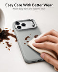 ESR Light Gray Leather iPhone 18 Pro Max Magsafe Case with Stand Easy Care With Better Wear