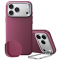 Deep Burgundy Vegan Leather iPhone 18 Pro Max Magsafe Case with Stand