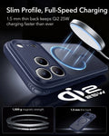 ESR Frosted Blue iPhone 18 Pro Max Magsafe Slim Phone Case Slim Profile, Full-Speed Charging