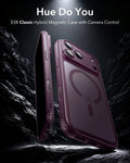 ESR Frosted Deep Burgundy iPhone 18 Pro Max Magsafe Slim Phone Case Hue Do You