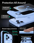 ESR Frosted Misty Blue iPhone 18 Pro Max Magsafe Slim Phone Case Protection All Around