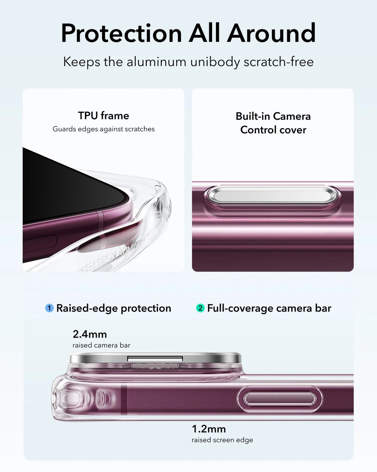 ESR Clear iPhone 18 Pro Max Magsafe Slim Phone Case with Stand Protection All Around