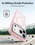 ESR Frosted Bubblegum Pink iPhone 18 Pro Max Magsafe Slim Phone Case with Stand 4x Military-Grade Protection