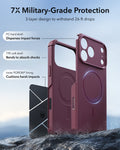 ESR Deep Burgundy iPhone 18 Pro Max Case Tough Phone Case with Magsafe 7X Military-Grade Protection