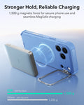 ESR Misty Blue iPhone 18 Pro Max Tough Phone Case Magsafe with Stand Stronger Hold,Reliable Charging