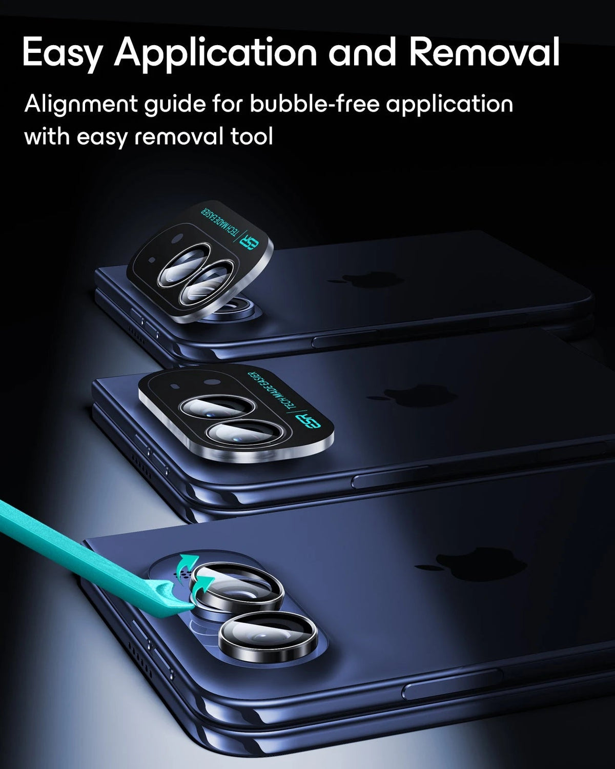 esr Black iPhone Duo Armorite Camera Lens Protector Easy Application and Removal