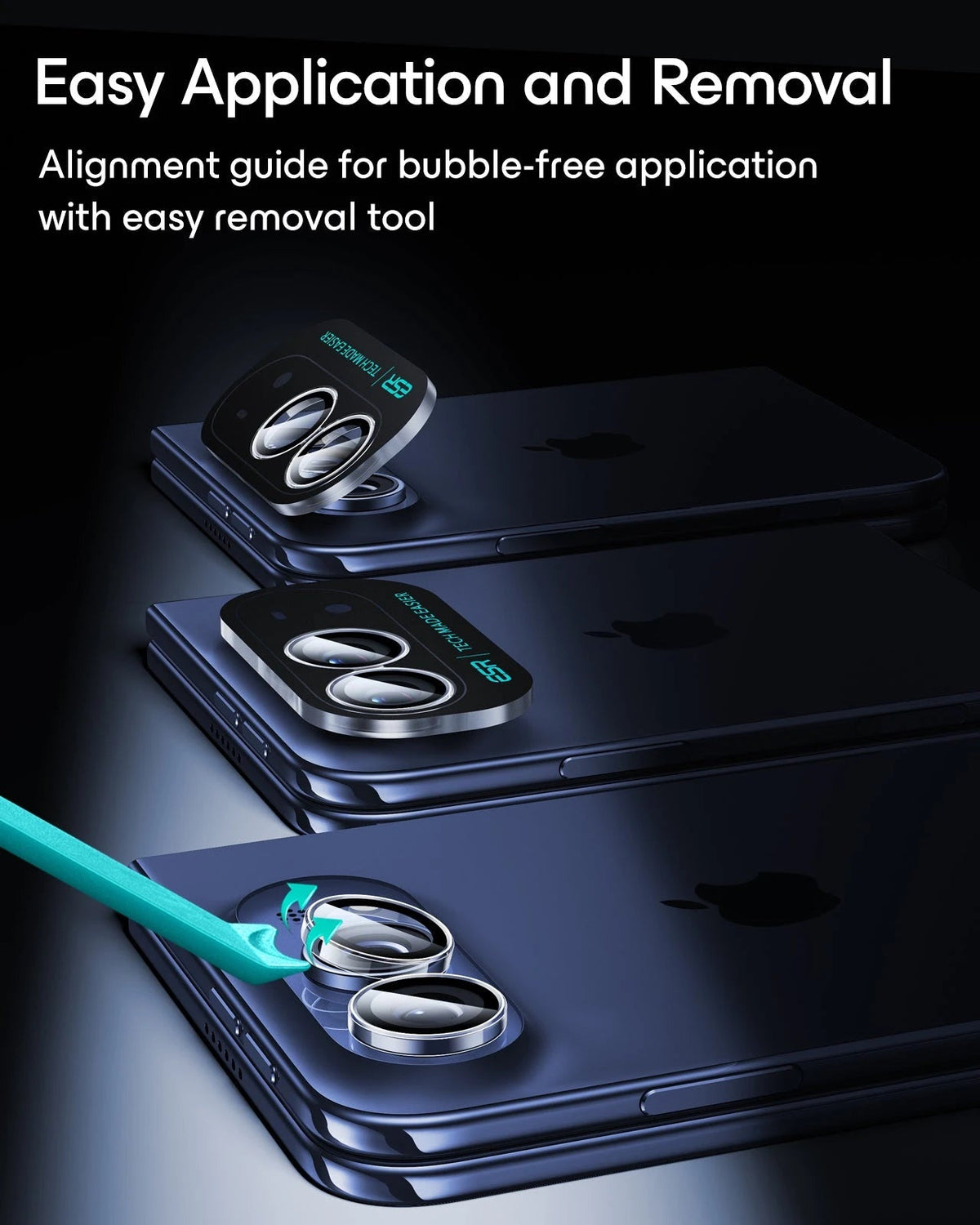 ESR Clear iPhone Duo Armorite Camera Lens Protector Easy Application and Removal