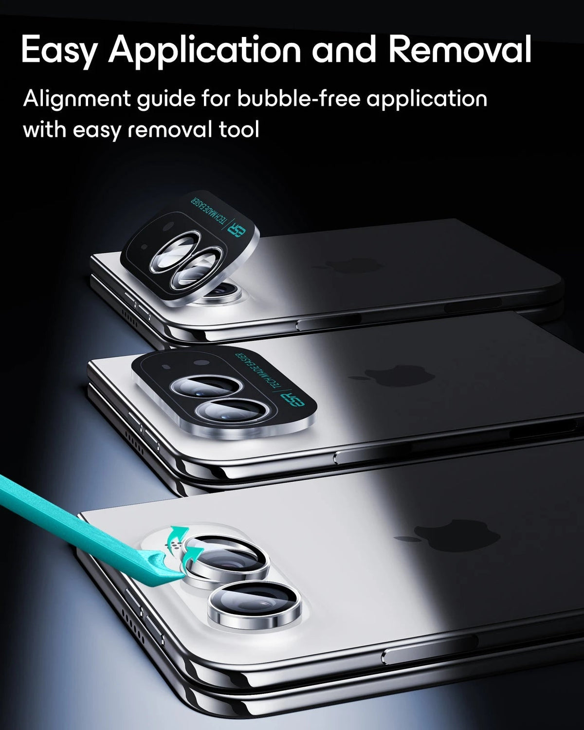 esr Silver iPhone Duo Armorite Camera Lens Protector Easy Application and Removal