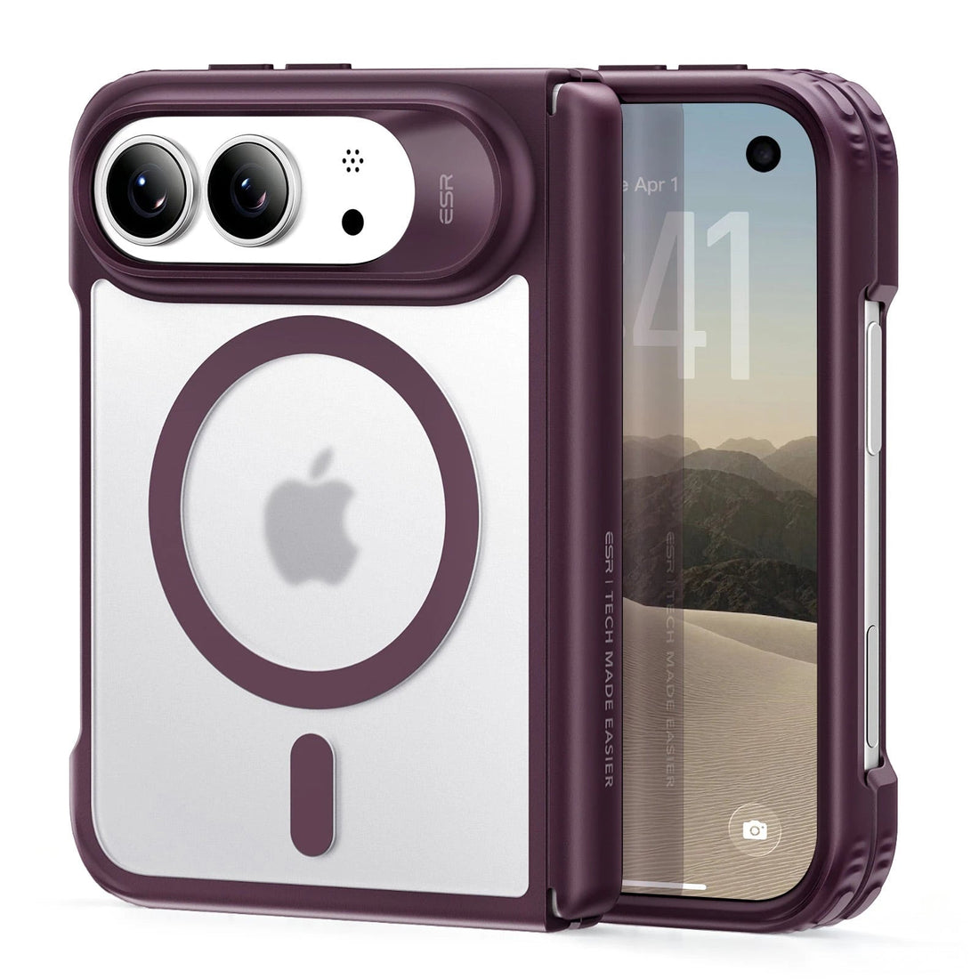 iPhone Duo Classic Hybrid Magnetic Case - Frosted Deep Burgundy ESR ESR