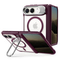 Frosted Burgundy iPhone 18 Pro Max Magsafe Slim Phone Case with Stand
