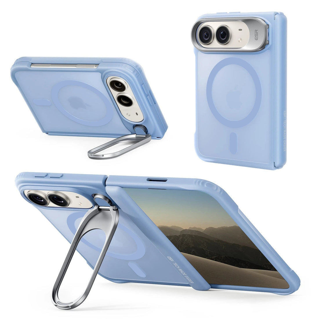 iPhone Duo Classic Hybrid Magnetic Case with Flex Stand - Frosted Misty Blue ESR ESR