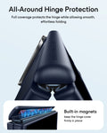 Frosted Blue  iPhone 18 Pro Max Magsafe Slim Phone Case with Stand All-Around Hinge Protection