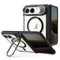 Clear Black iPhone Duo Magsafe Slim Phone Case with Stand 