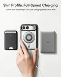 Clear Black iPhone Duo Magsafe Slim Phone Case with Stand Slim Profile, Full-Speed Charging