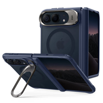Frosted Night Sky Blue iPhone Duo Magsafe Slim Phone Case with Stand 