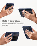 Frosted Night Sky Blue iPhone Duo Magsafe Slim Phone Case with Stand Hold It Your Way