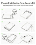 Frosted Night Sky Blue iPhone Duo Magsafe Slim Phone Case with Stand Proper Installation for a Secure Fit