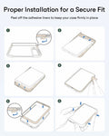 Black iPhone Duo Tough Phone Case Magsafe with Stand Proper Installation for a Secure Fit