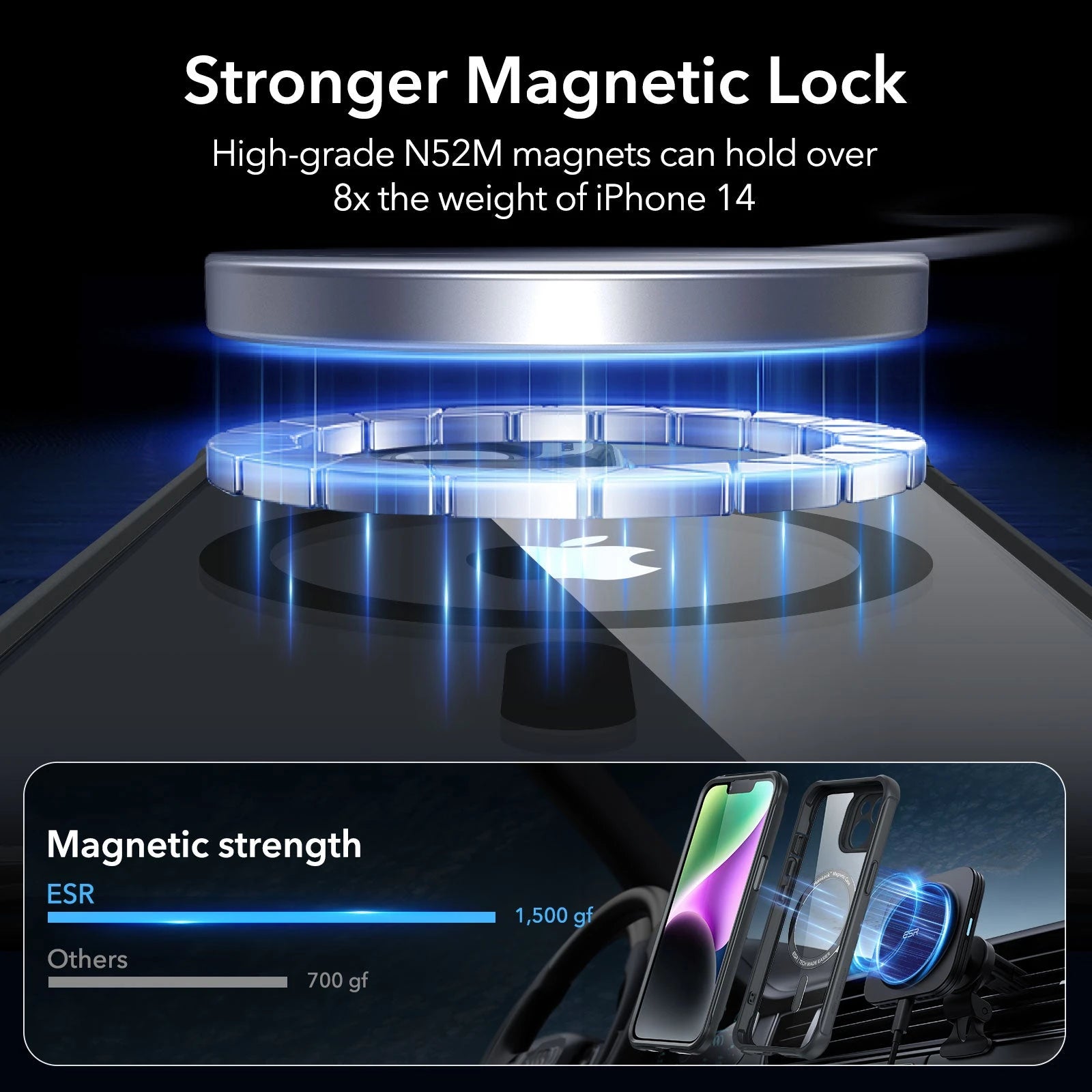 iPhone 14 Armor Tough Case (HaloLock) - Clear Black ESR ESR