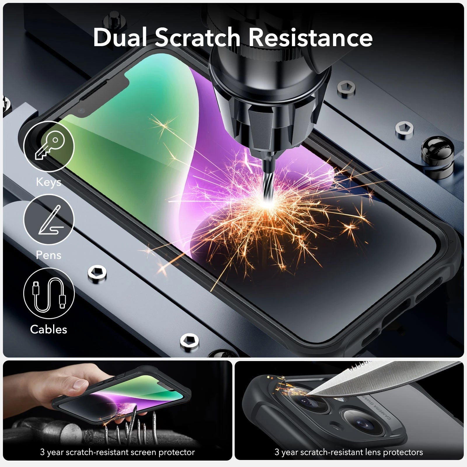 iPhone 14 Armor Tough Case (HaloLock) - Clear Black ESR ESR