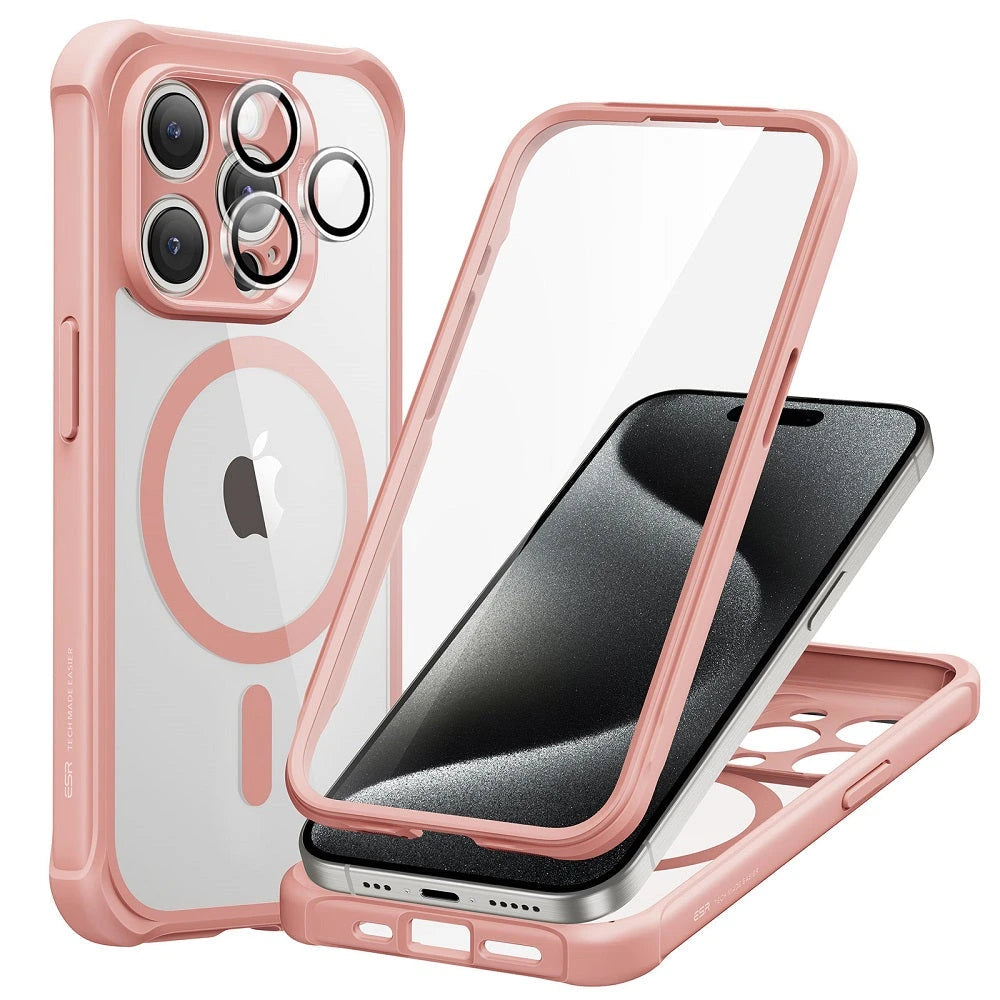 iPhone 15 Pro Armor Tough Case (HaloLock) - Clear Pink ESR ESR