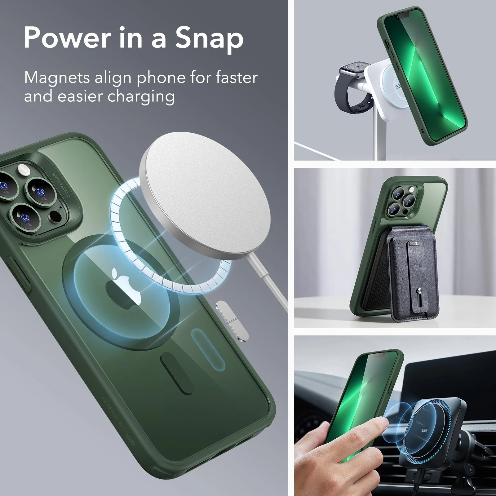 iPhone 13 Pro Classic Hybrid Case (HaloLock) - Clear Green ESR ESR