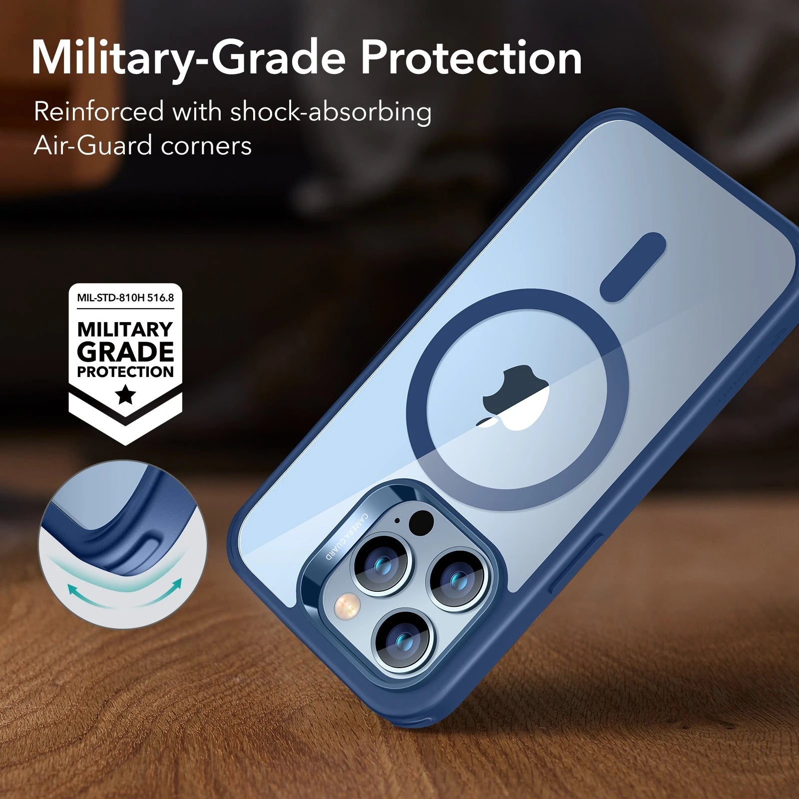 iPhone 13 Pro Max Classic Hybrid Case (HaloLock) - Clear Blue ESR ESR