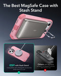 iPhone 14/13 Cyber Tough Magnetic Case (Stash Stand) - Pink ESR ESR