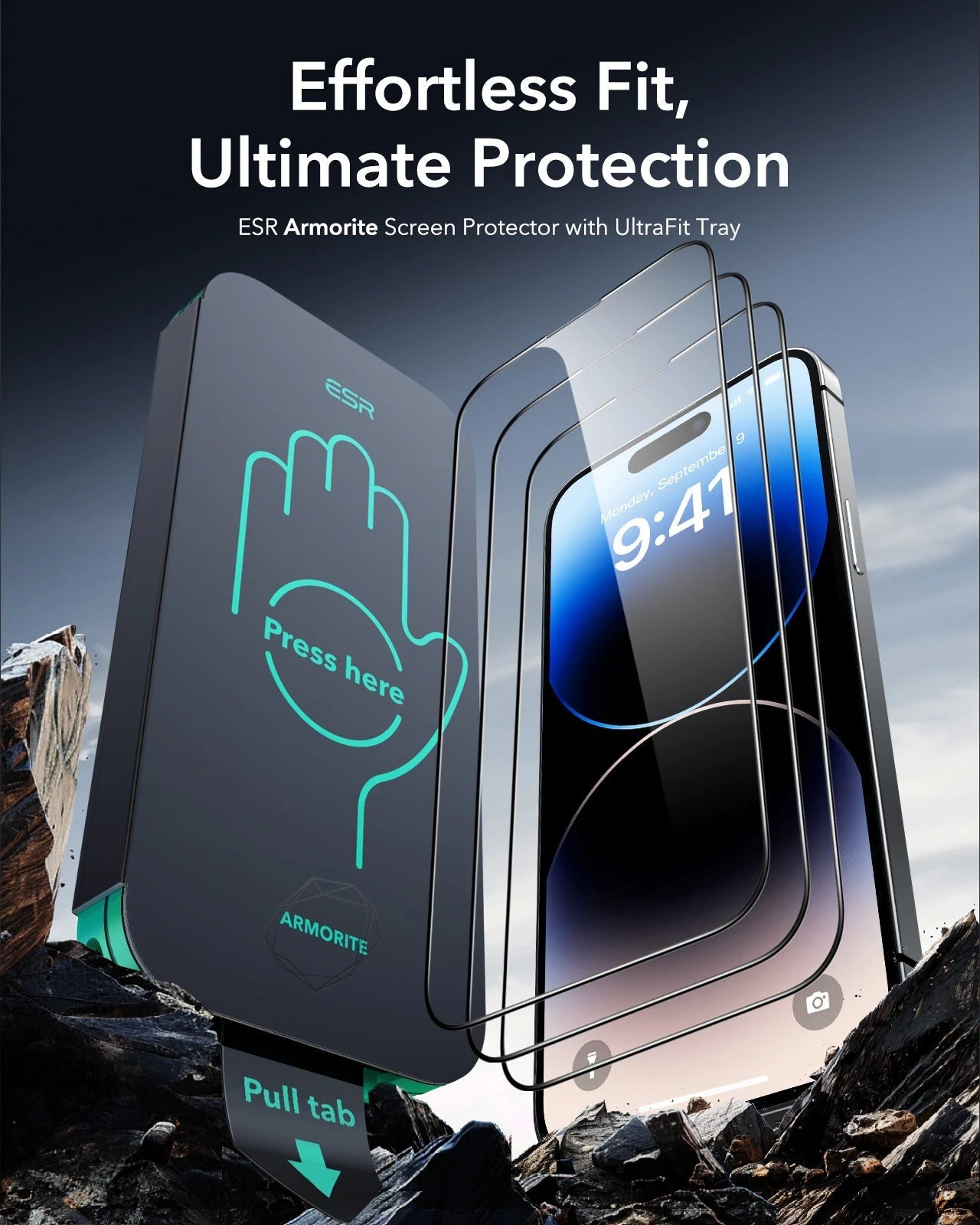 iPhone 14 Pro UltraFit Armorite Screen Protector - 3 Pack - ESR