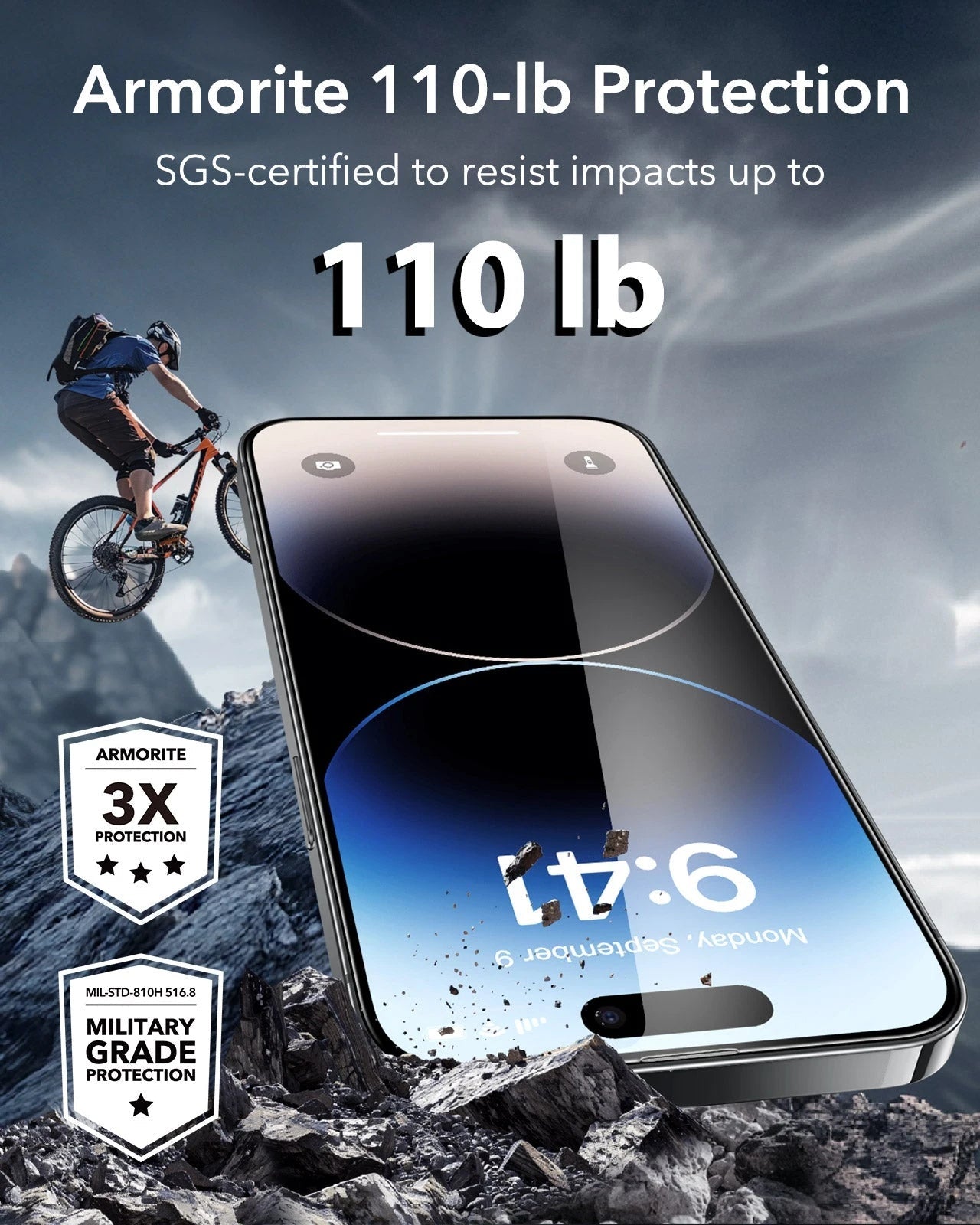 iPhone 14 Pro UltraFit Armorite Screen Protector - 3 Pack - ESR