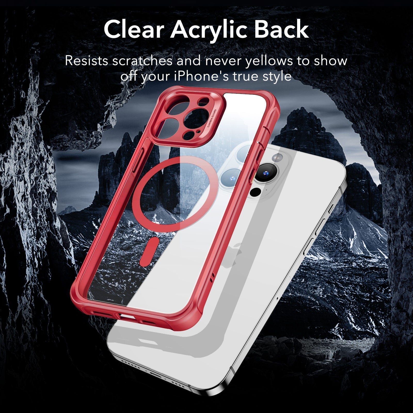 iPhone 14 Pro Max Armor Tough Case (HaloLock) - Clear Red ESR ESR
