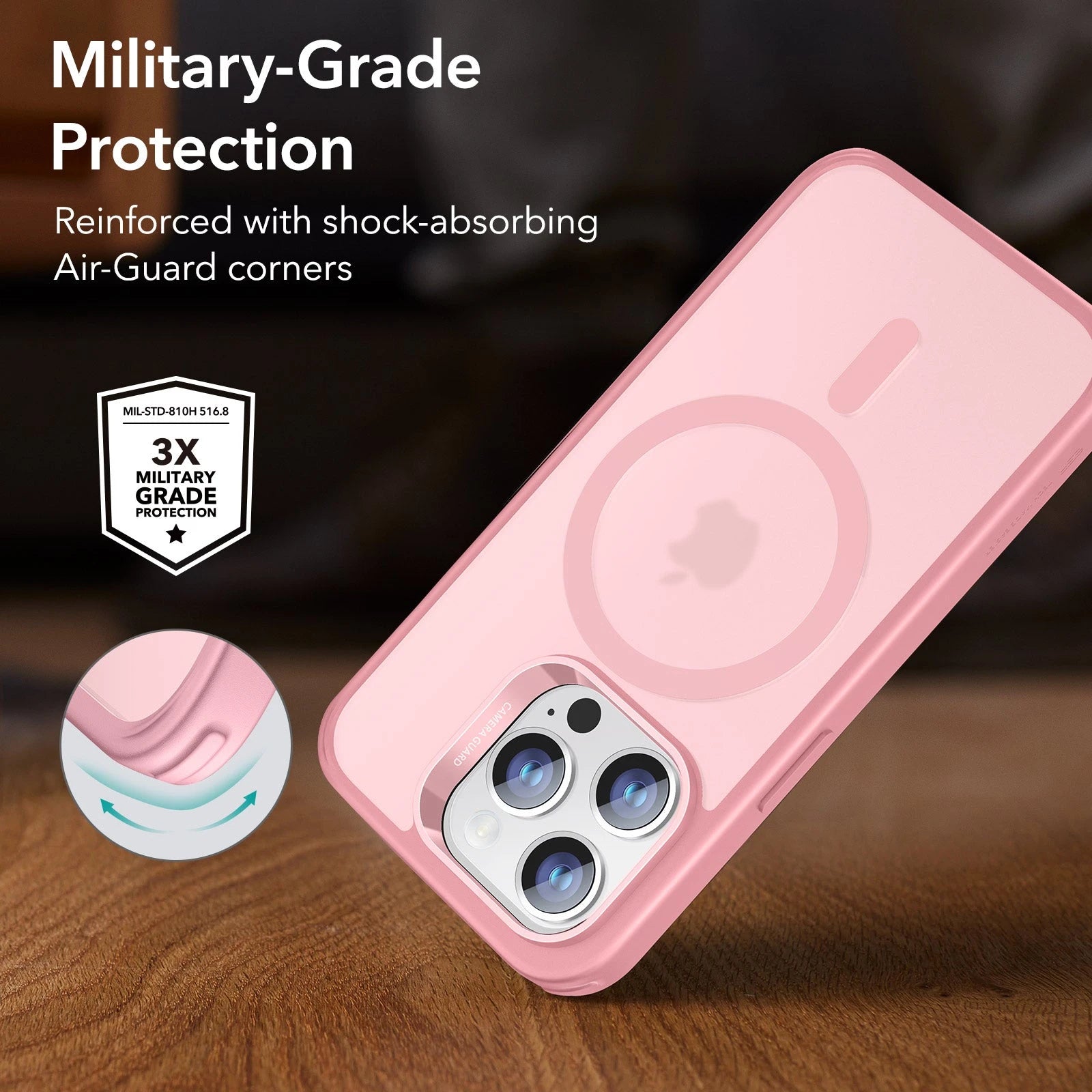 iPhone 14 Pro Max Classic Hybrid Case (HaloLock) - Frosted Pink ESR ESR