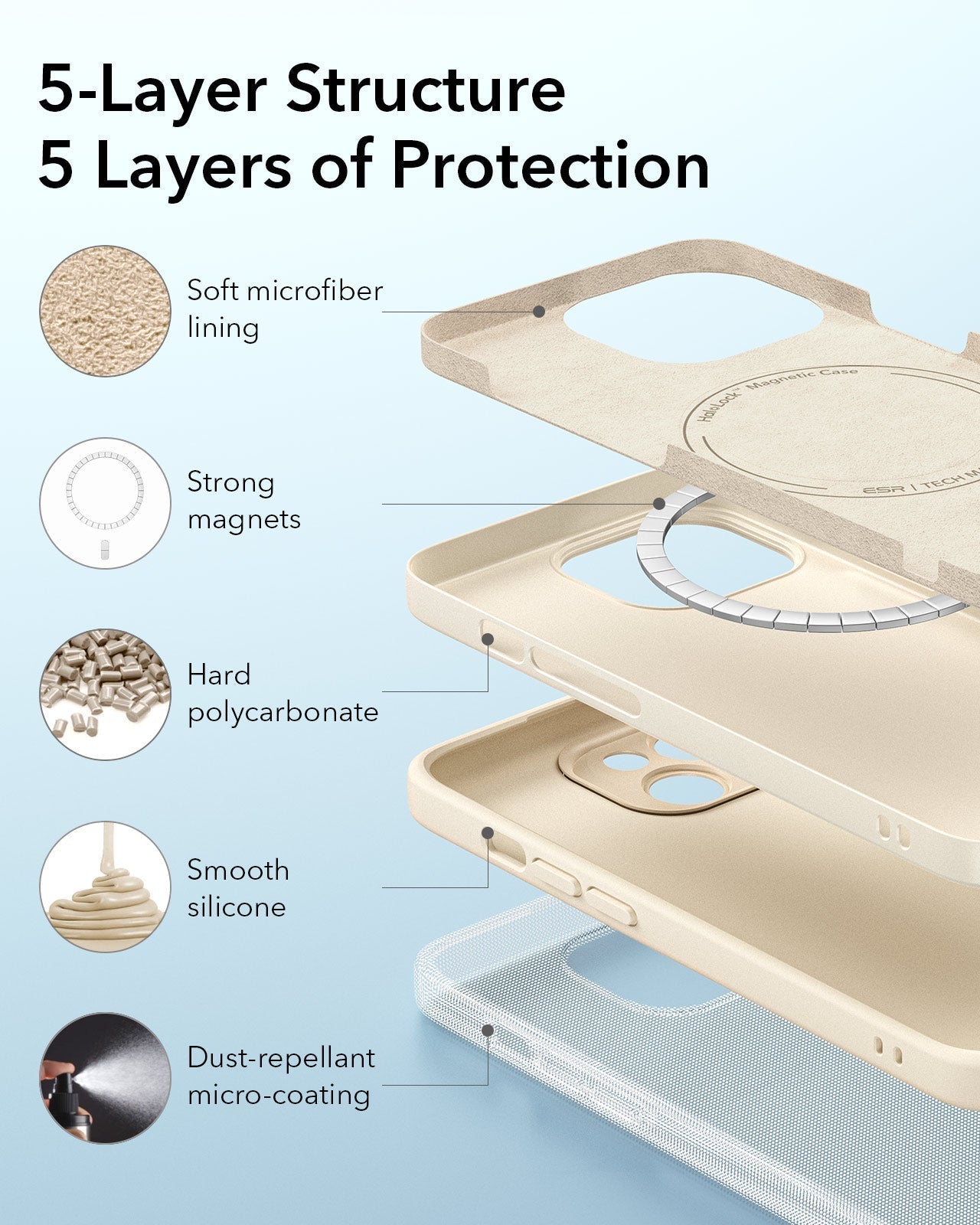 iPhone 14 Cloud Soft Case (HaloLock) - Light Tan ESR ESR