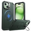 iPhone 15 Cyber Tough Case with Stash Stand (HaloLock) - Green ESR ESR