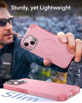 iPhone 15 Cyber Tough Case with Stash Stand (HaloLock) - Pink ESR ESR