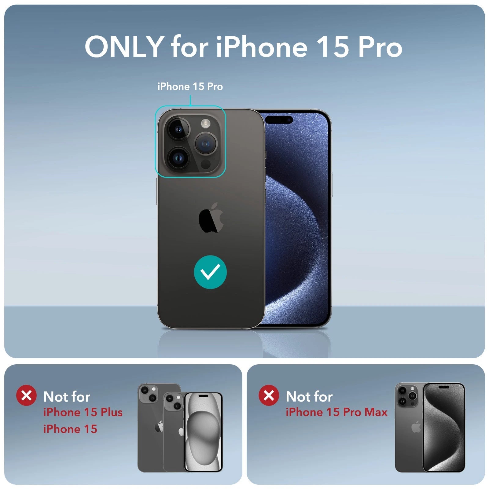 iPhone 15 Pro Air Armor Clear Case - Clear Black ESR ESR