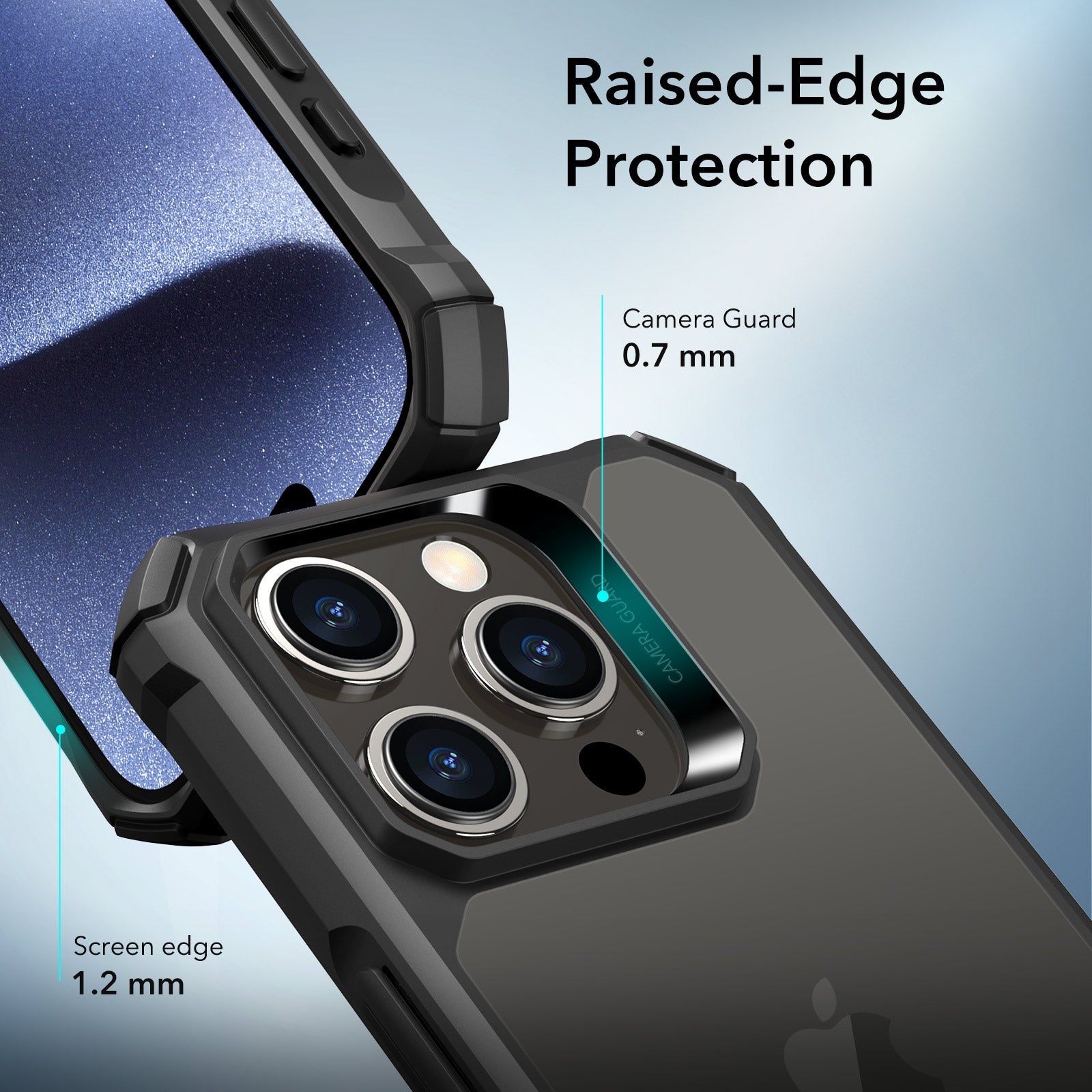 iPhone 15 Pro Air Armor Clear Case - Clear Black ESR ESR