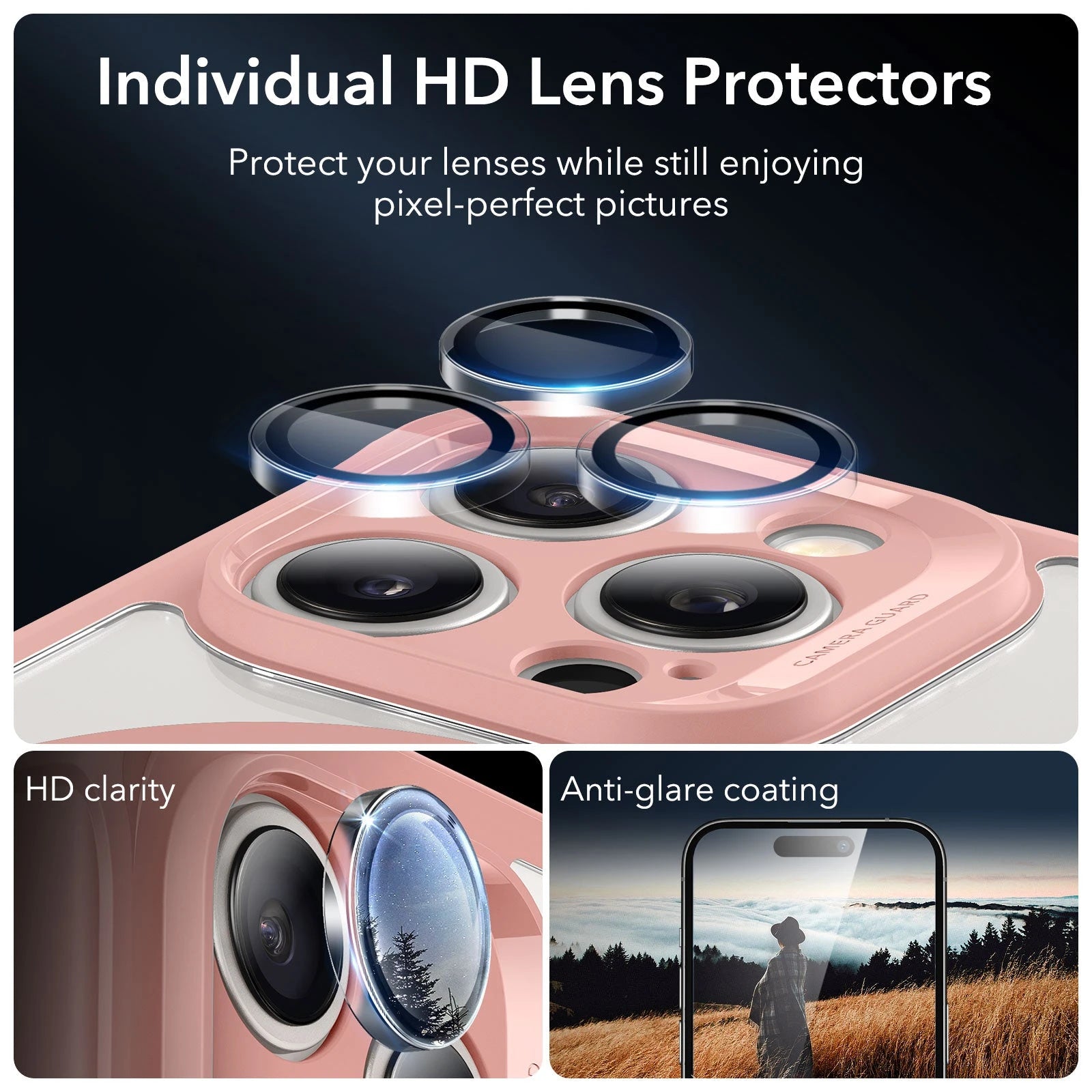 iPhone 15 Pro Armor Tough Case (HaloLock) - Clear Pink ESR ESR