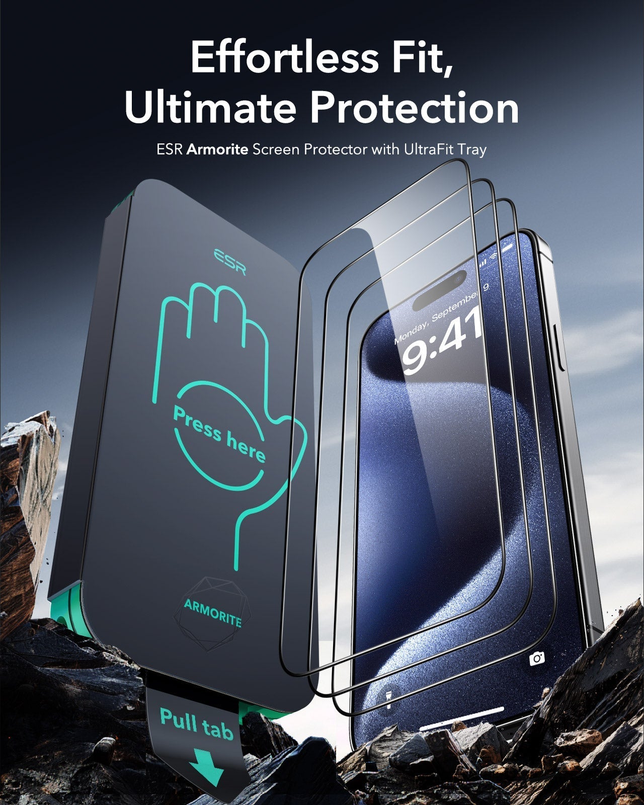iPhone 15 Pro Max UltraFit Armorite Screen Protector - 3 Pack ESR ESR