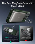 iPhone 15 Pro Max Cyber Tough Case with Stash Stand (HaloLock) - Dark Green ESR ESR