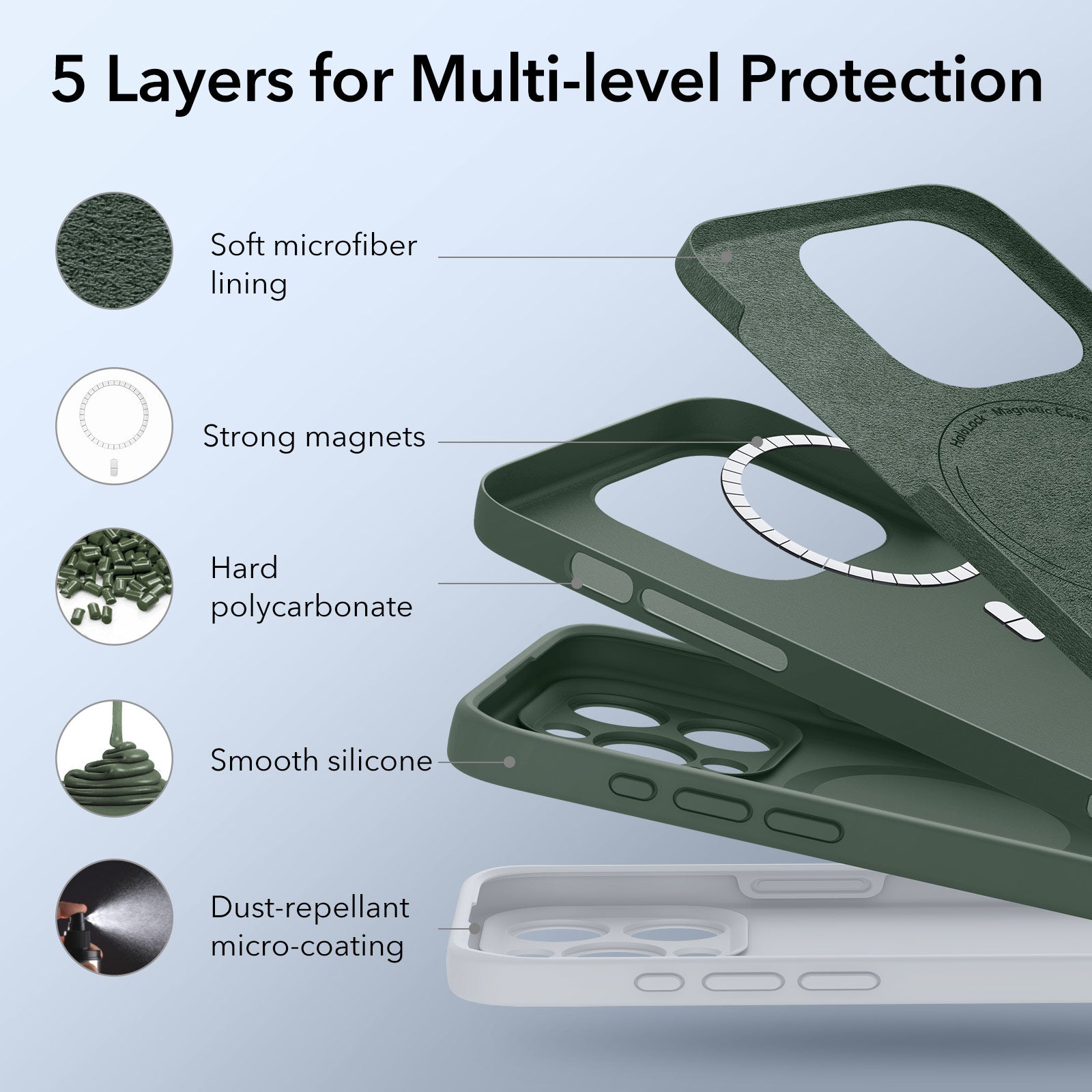 iPhone 15 Pro Max Cloud Soft Case (HaloLock) - Green ESR ESR