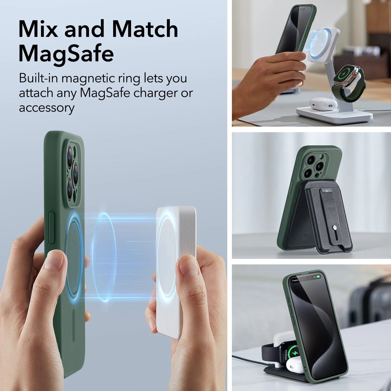 iPhone 15 Pro Max Cloud Soft Case (HaloLock) - Green ESR ESR